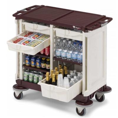 Carro Reposição Mini Bar 4Gavetas 2Portas